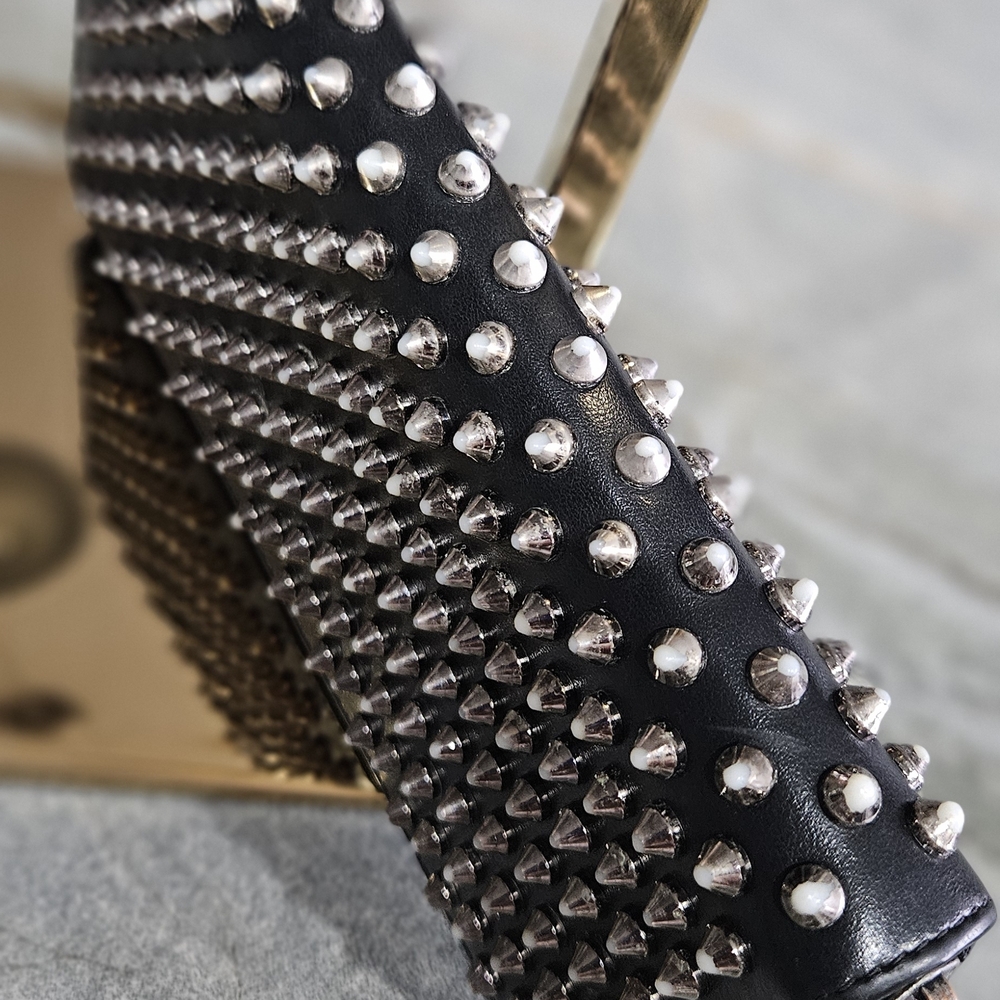 Christian Louboutin Studded Black Wallet with Silver Accents - Picture 5 of 17